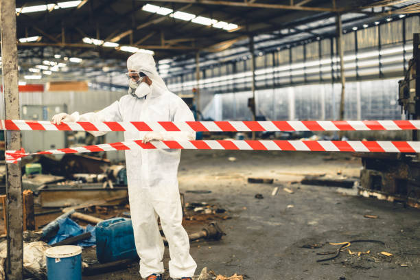Professional Biohazard Cleanup technician working in Wallsburg, UT